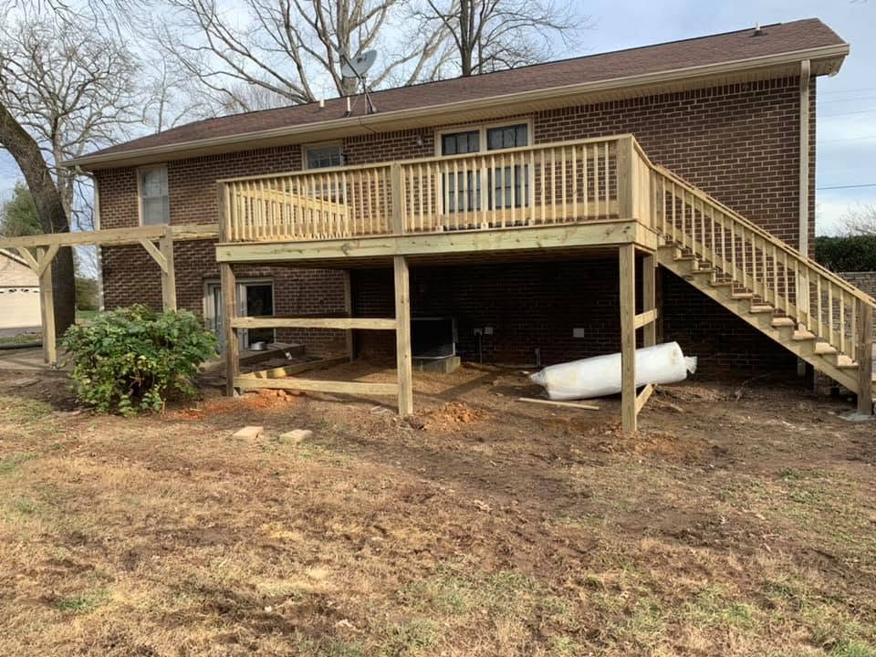 Custom deck and outdoor living space