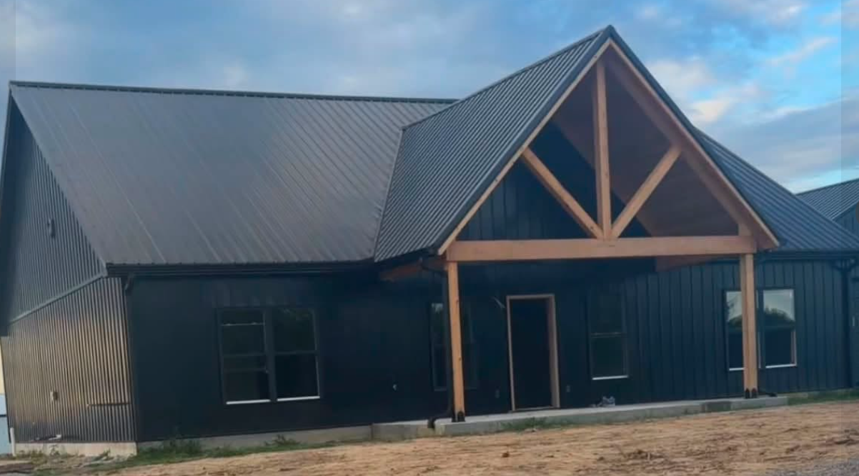 Custom home build exterior by Restore Construction